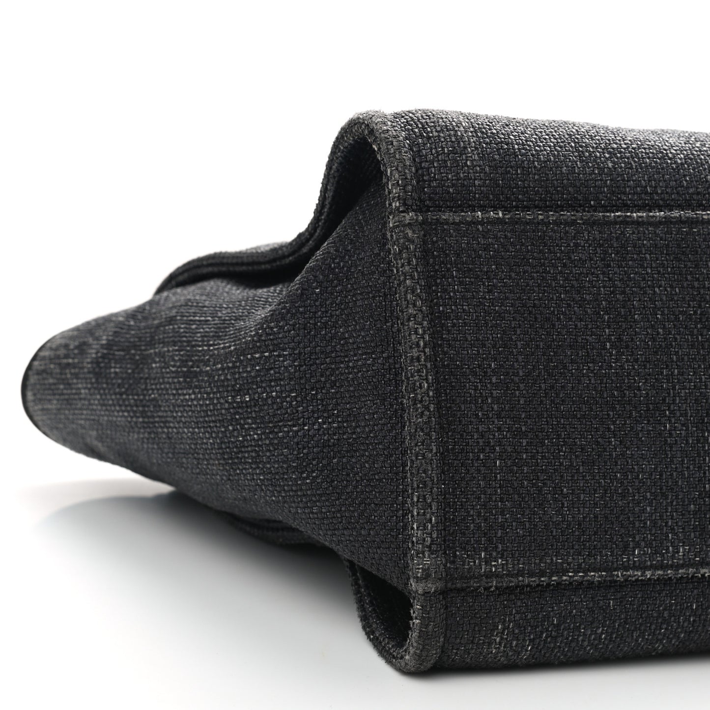 Woven Straw Raffia Large Deauville Tote Dark Blue