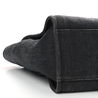 Chanel Woven Straw Raffia Large Deauville Tote Dark Blue 8 of 10