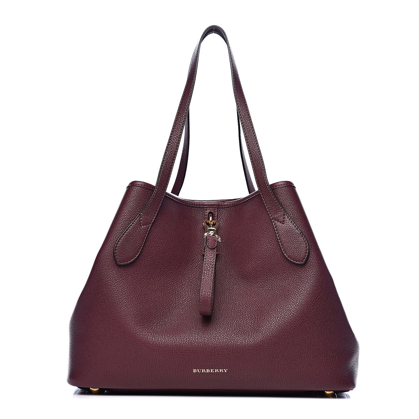 Grainy Calfskin Medium Honeybrook Tote Dark Plum