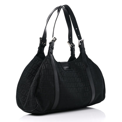 Fendi Zucchino Vitello Shoulder Bag Black 3 of 12
