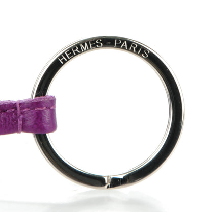 Hermes Lambskin Carmen Tassel Key Holder Anemone 3 of 3