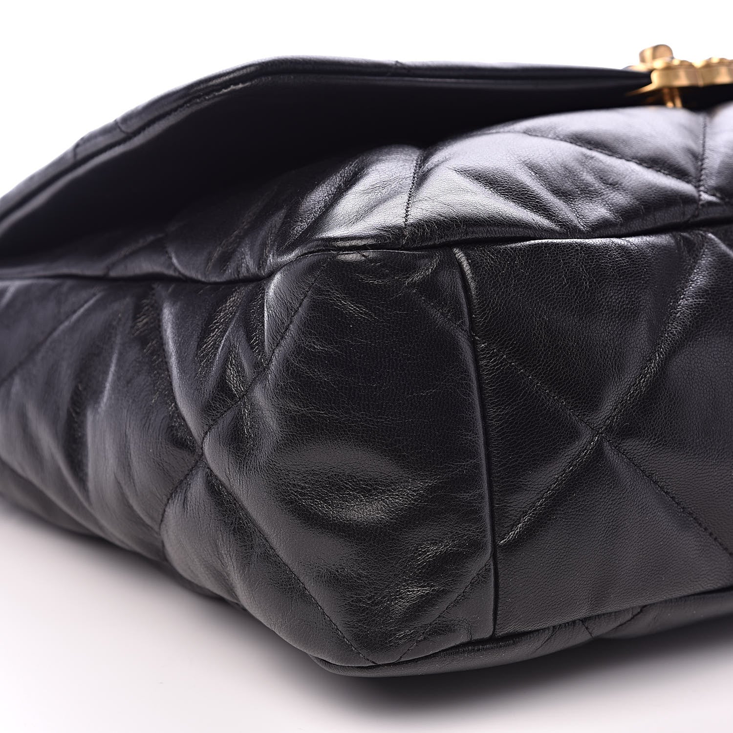 Chanel Goatskin Quilted Maxi 19 Flap Black 8 of 11