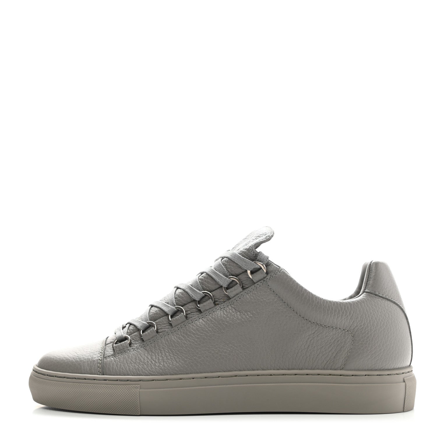 Balenciaga Grained Matte Calfskin Mens Low Top Sneakers 41 Gris Pyrite 1 of 9