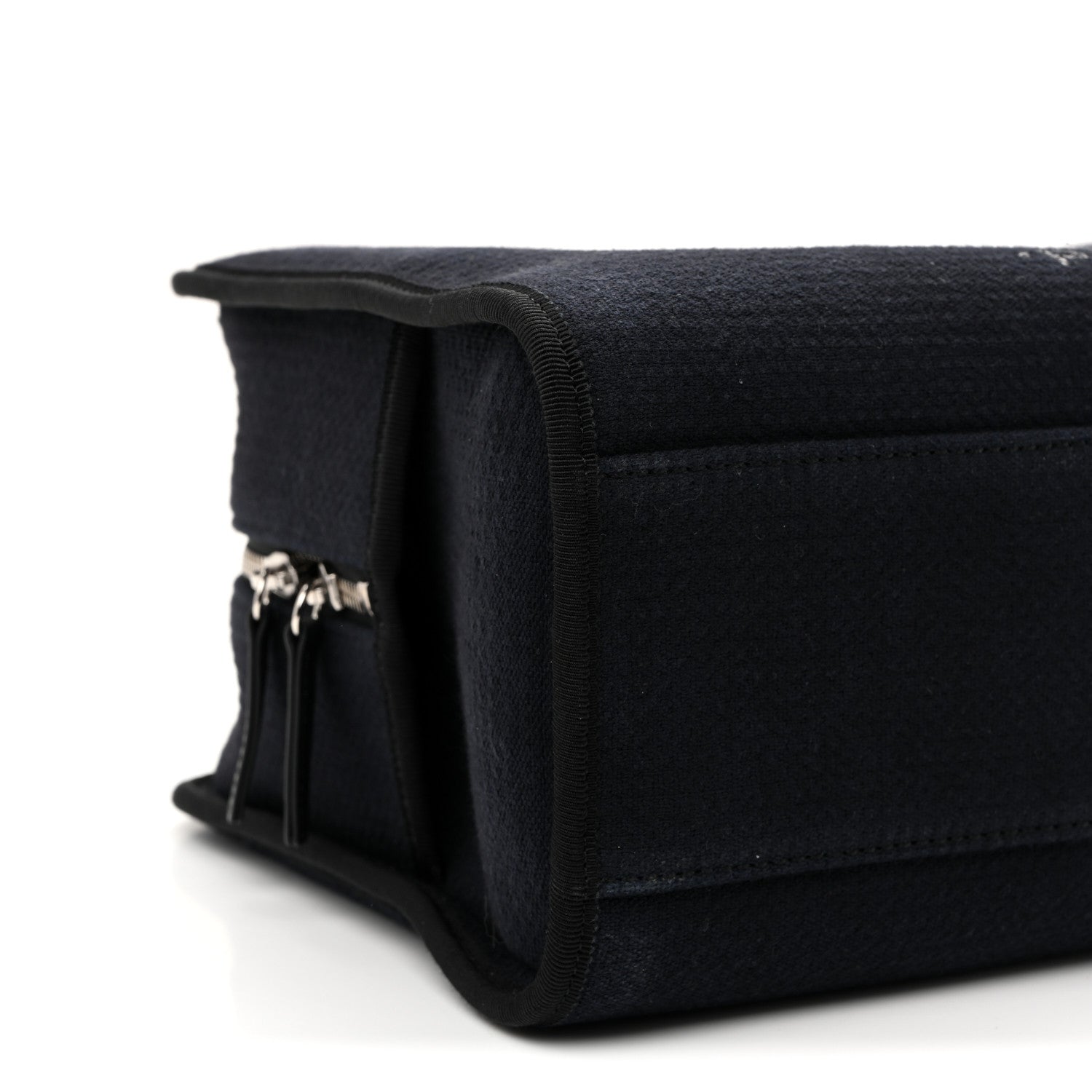 Chanel Mixed Fibers Deauville Bowling Bag Black 9 of 10
