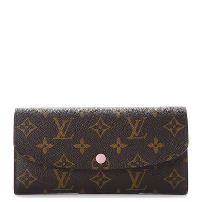 Louis Vuitton Monogram Emilie Wallet Rose Ballerine 1 of 8