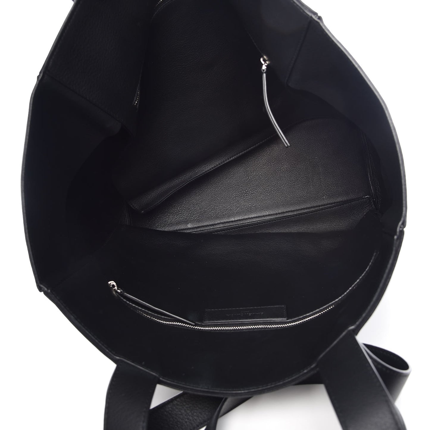 Calfskin Logo Medium Tote Black