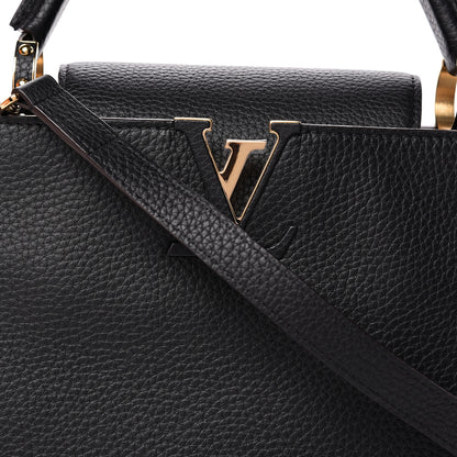 Louis Vuitton Taurillon Capucines PM Black 7 of 10