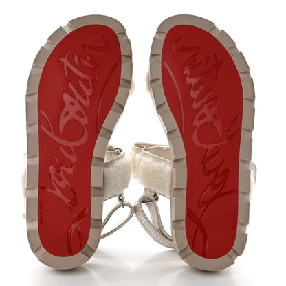 Christian Louboutin Shearling Lock Sandals 40.5 White 5 of 16