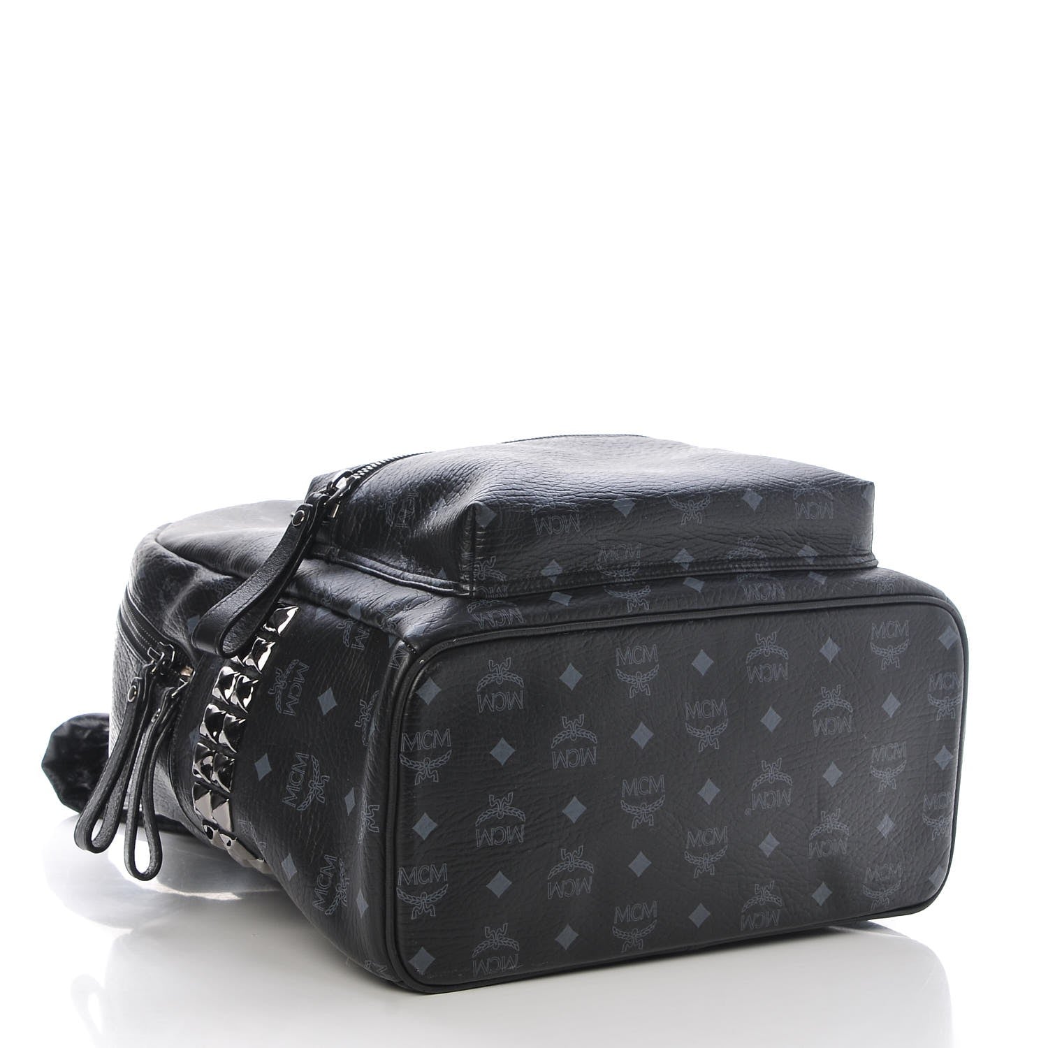 MCM Visetos Medium Side Studs Stark Backpack Black 4 of 10