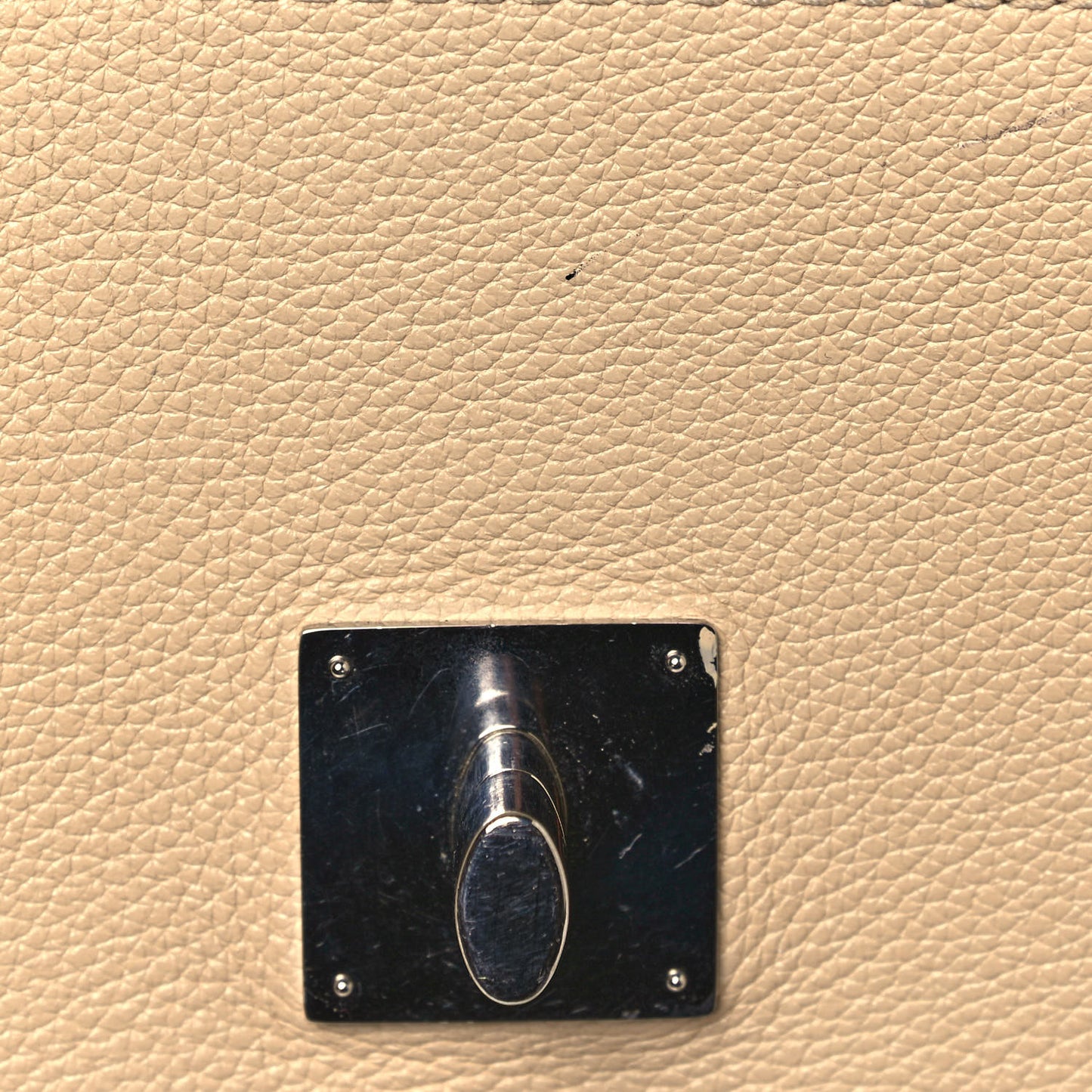 Soft Calfskin My Lockme Top Handle Vanille Black