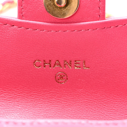 Chanel Lambskin Enamel Quilted Mini Chain Belt Bag Pink 6 of 11