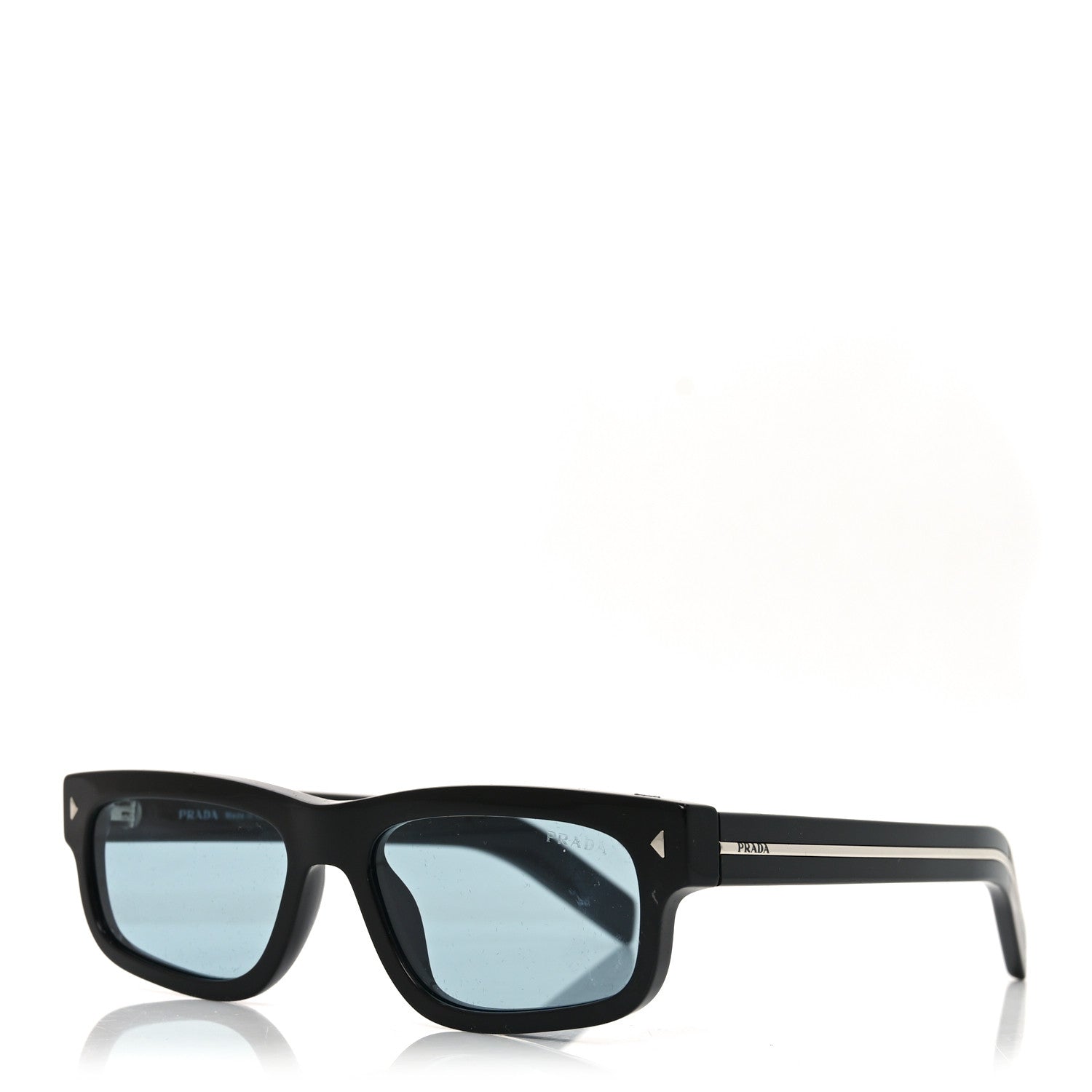 Prada Acetate Rectangular Sunglasses SPR B11 Black 1815579