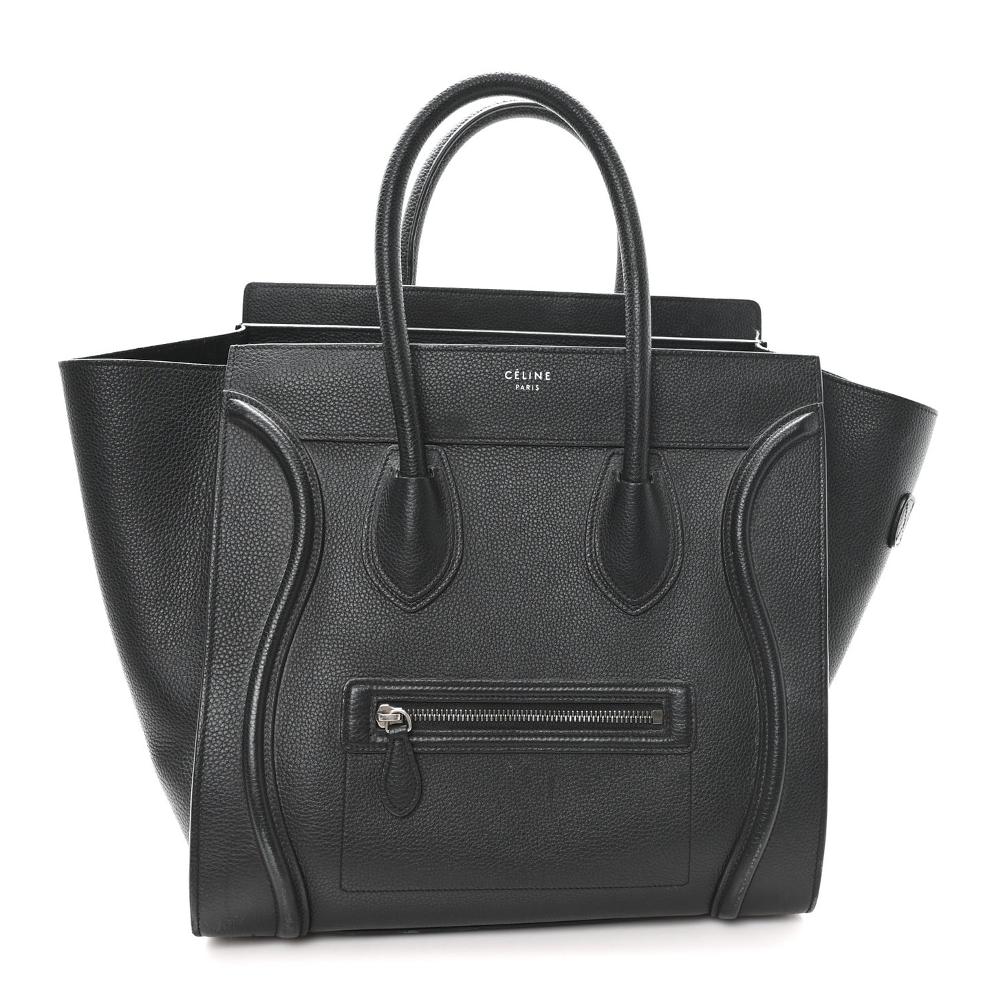 Drummed Calfskin Mini Luggage Black