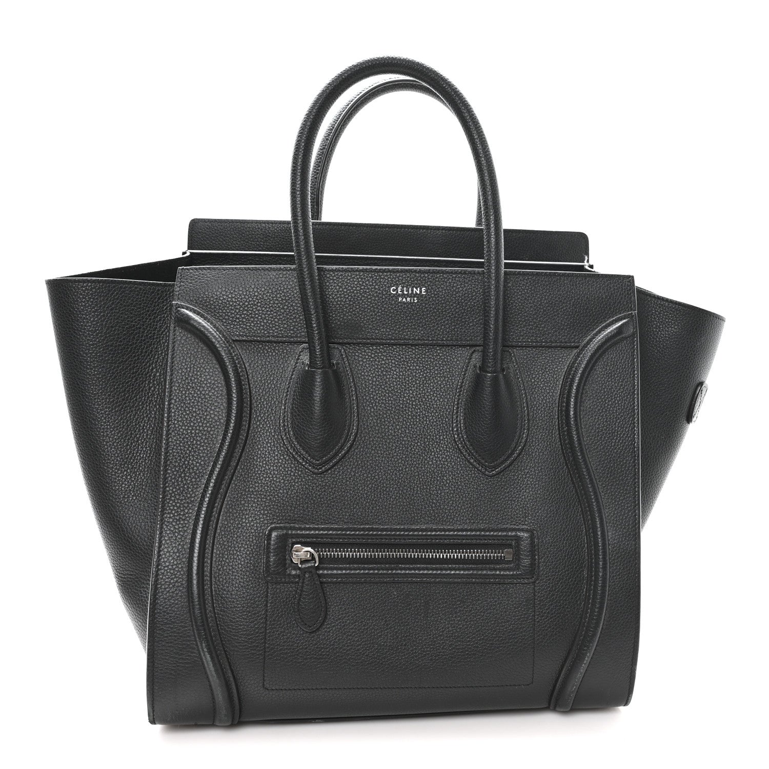 Celine Drummed Calfskin Mini Luggage Black 1 of 12