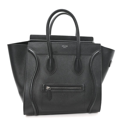 Celine Drummed Calfskin Mini Luggage Black 1 of 12