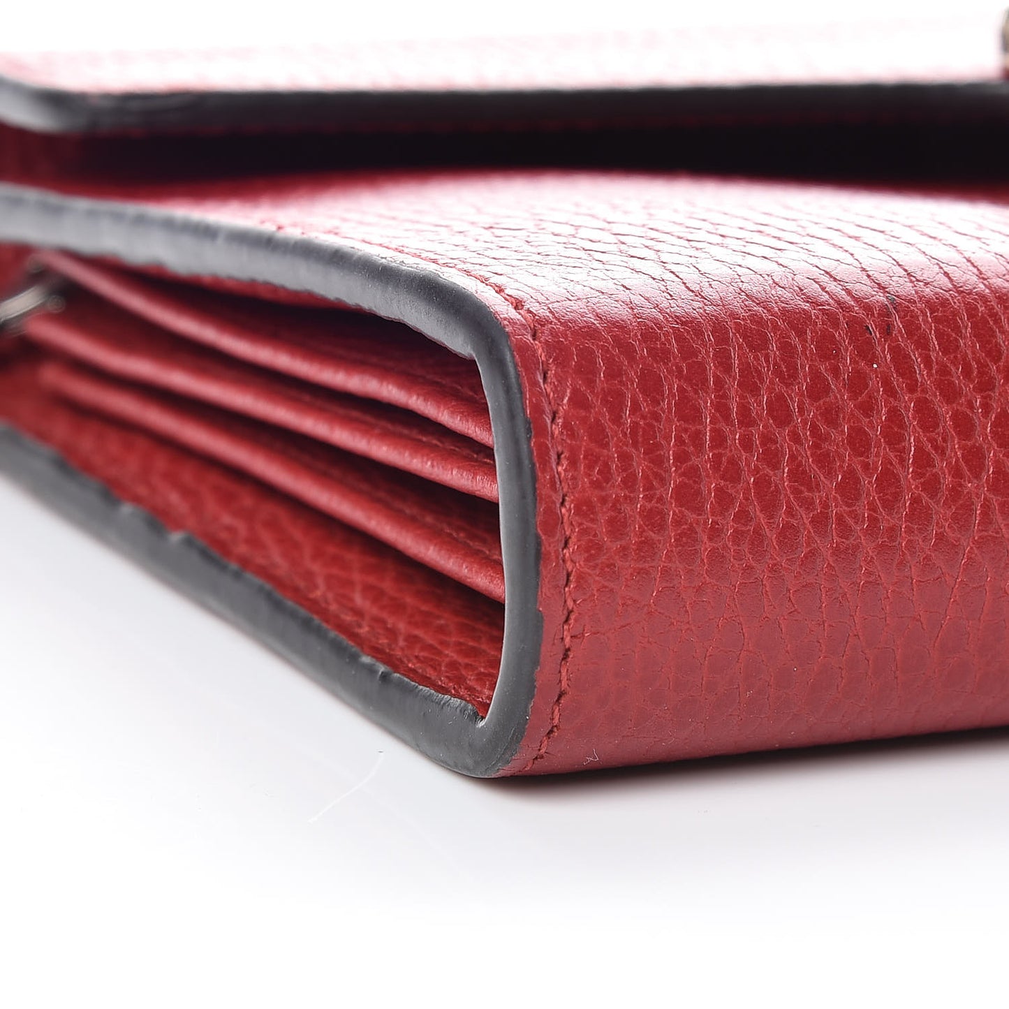 Calfskin Mini Dionysus Chain Wallet Hibiscus Red