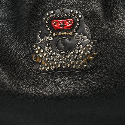 Christian Louboutin Canvas Calfskin Bagdamon Duffle Bag Black Red 7 of 11