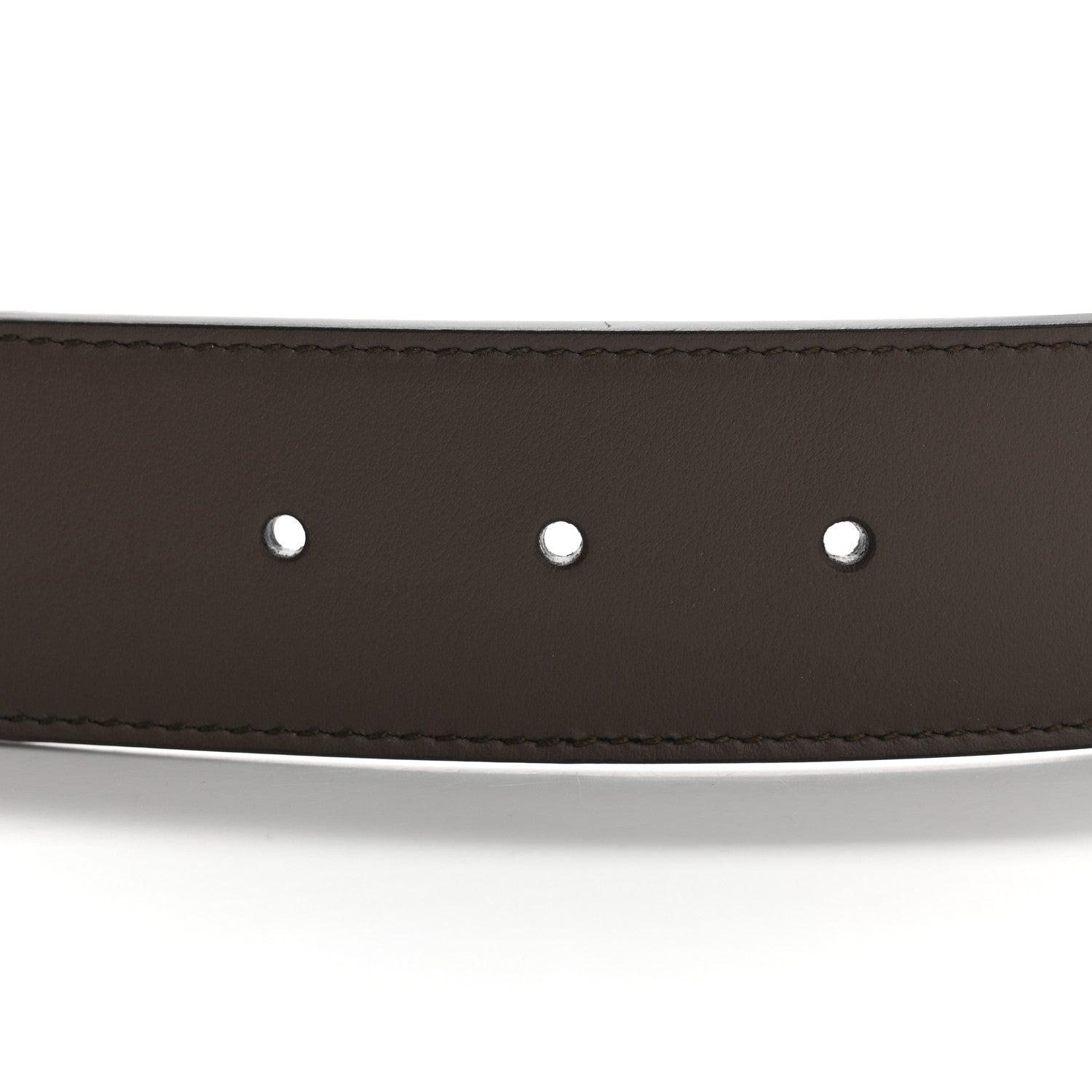 Gucci GG Supreme Monogram Matte Plutone Calfskin Double G 40mm Belt 80 32 Beige Ebony New Acero 3 of 7