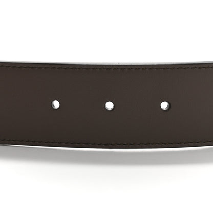 Gucci GG Supreme Monogram Matte Plutone Calfskin Double G 40mm Belt 80 32 Beige Ebony New Acero 3 of 7