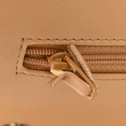 Chanel Lambskin Quilted Maxi Double Flap Beige 12 of 18