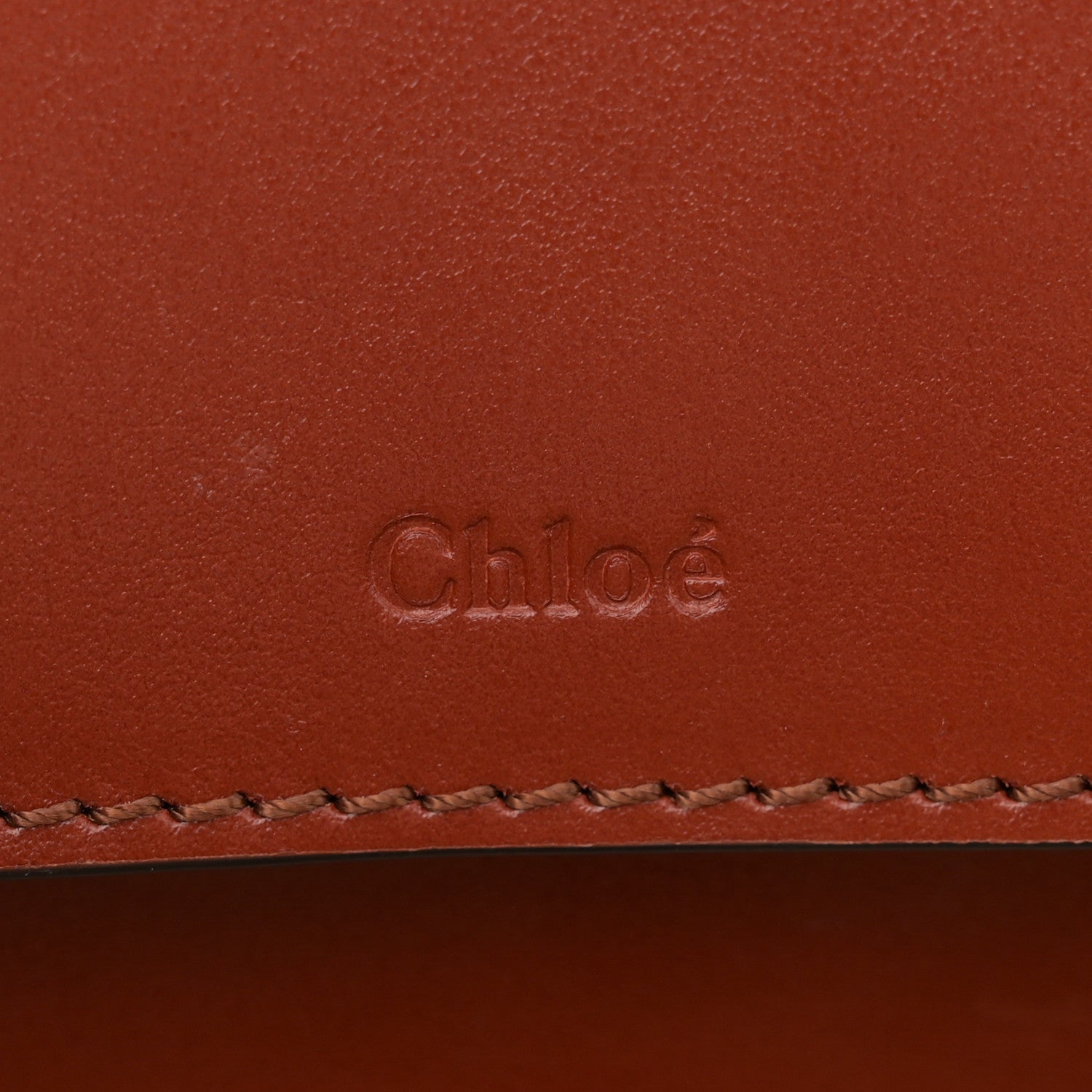 Chloe Shiny Calfskin Mini Vanity C Bag Sepia Brown 7 of 12