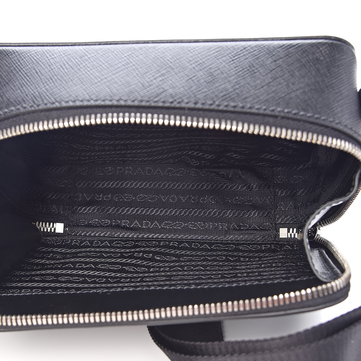 Prada Saffiano Travel Small Brique Crossbody Bag Black 5 of 11