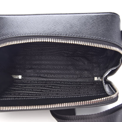 Prada Saffiano Travel Small Brique Crossbody Bag Black 5 of 11