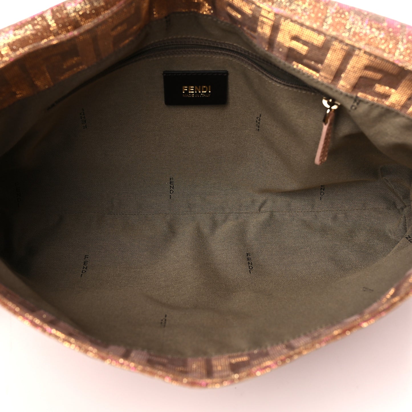 Metallic Lurex Zucca Large Mia Shoulder Flap Arancio Oro Chiaro