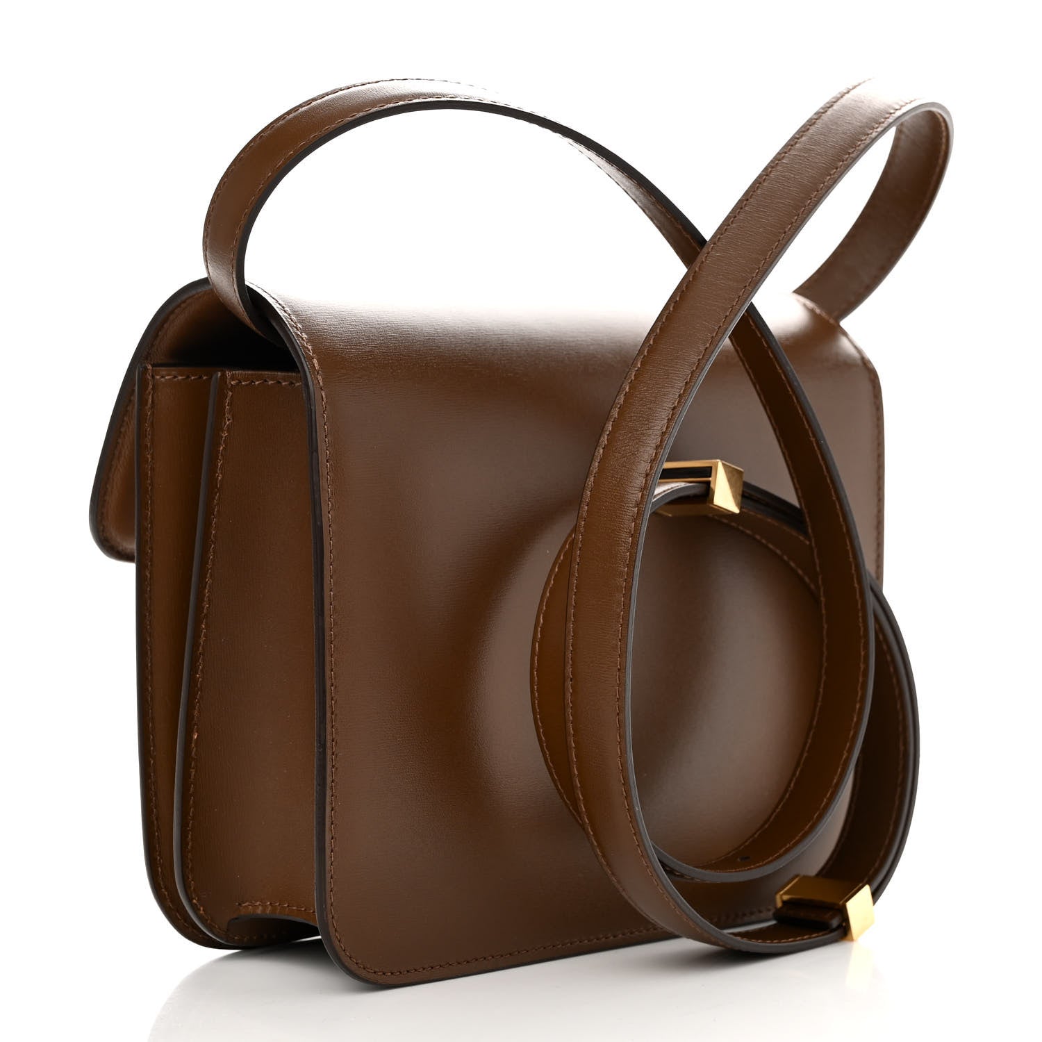 Celine Box Calfskin Teen Classic Box Flap Bag Camel 3 of 10