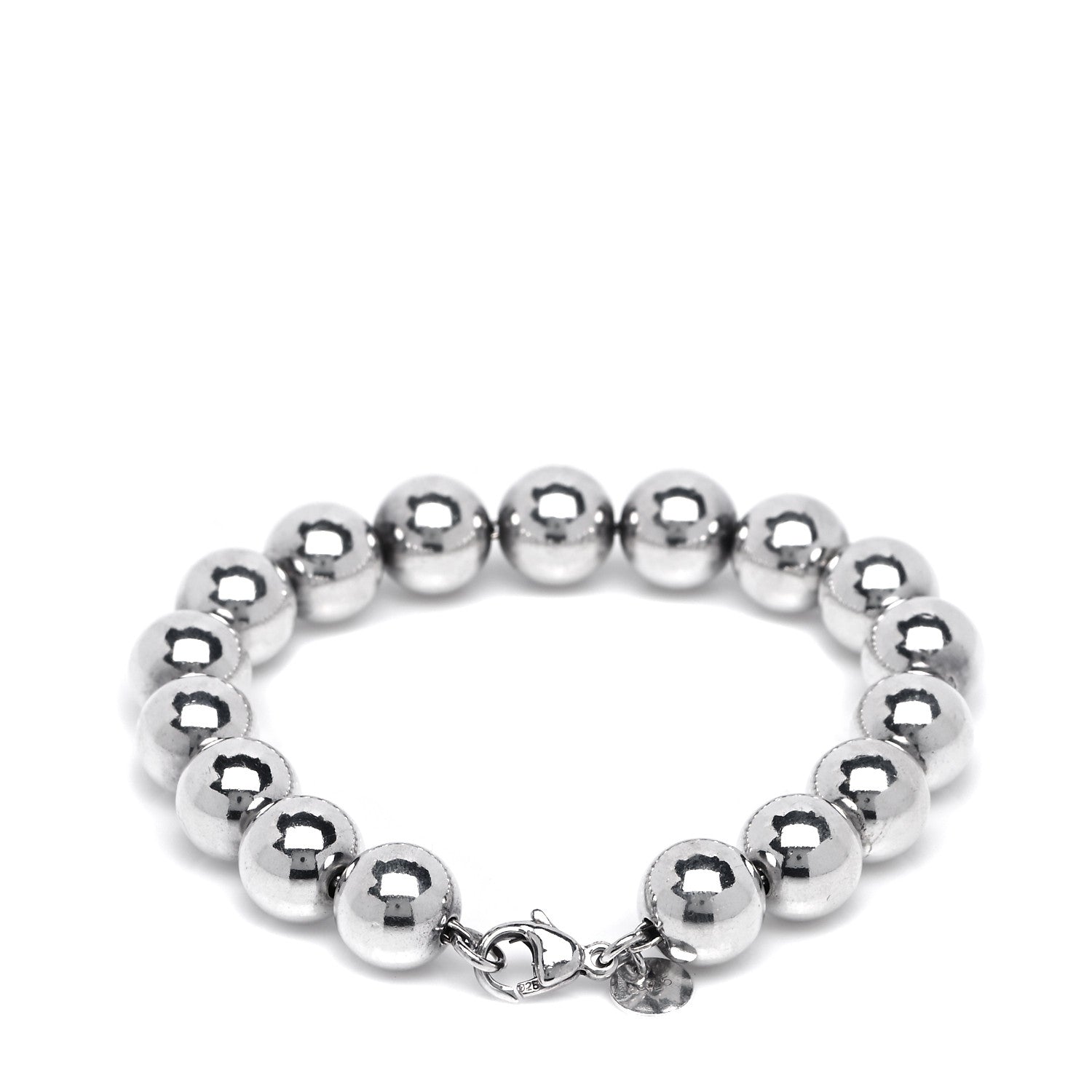 Tiffany Sterling Silver 10mm HardWear Ball Bracelet 3 of 4