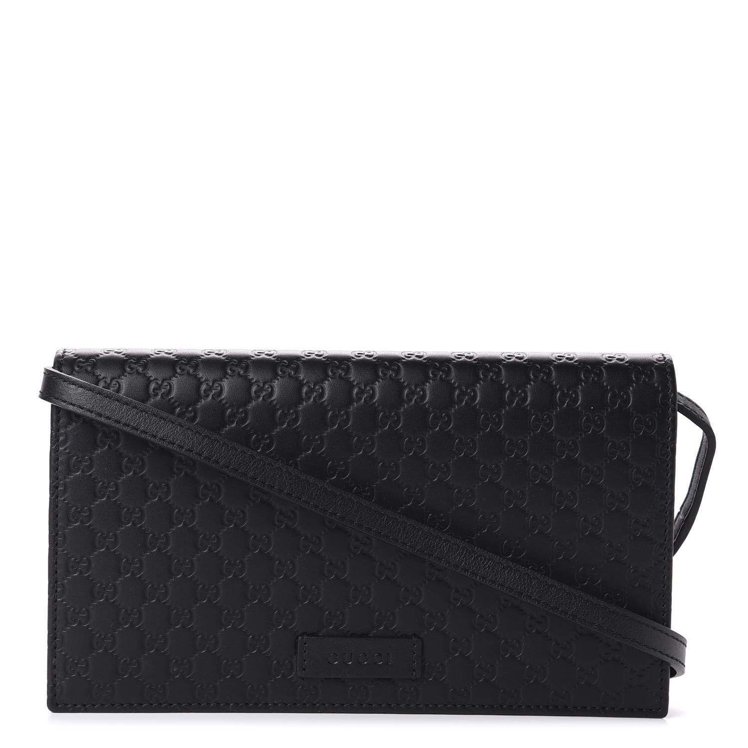 Gucci Microguccissima Crossbody Wallet Black 1 of 10