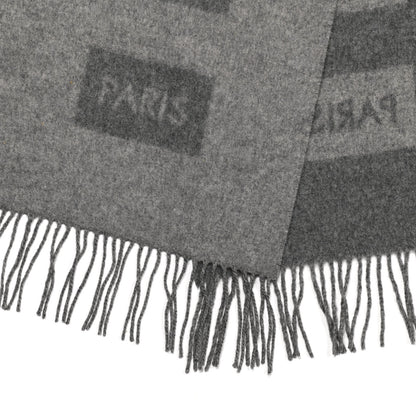 Louis Vuitton Cashmere Baroda Fringe Scarf Grey 3 of 4