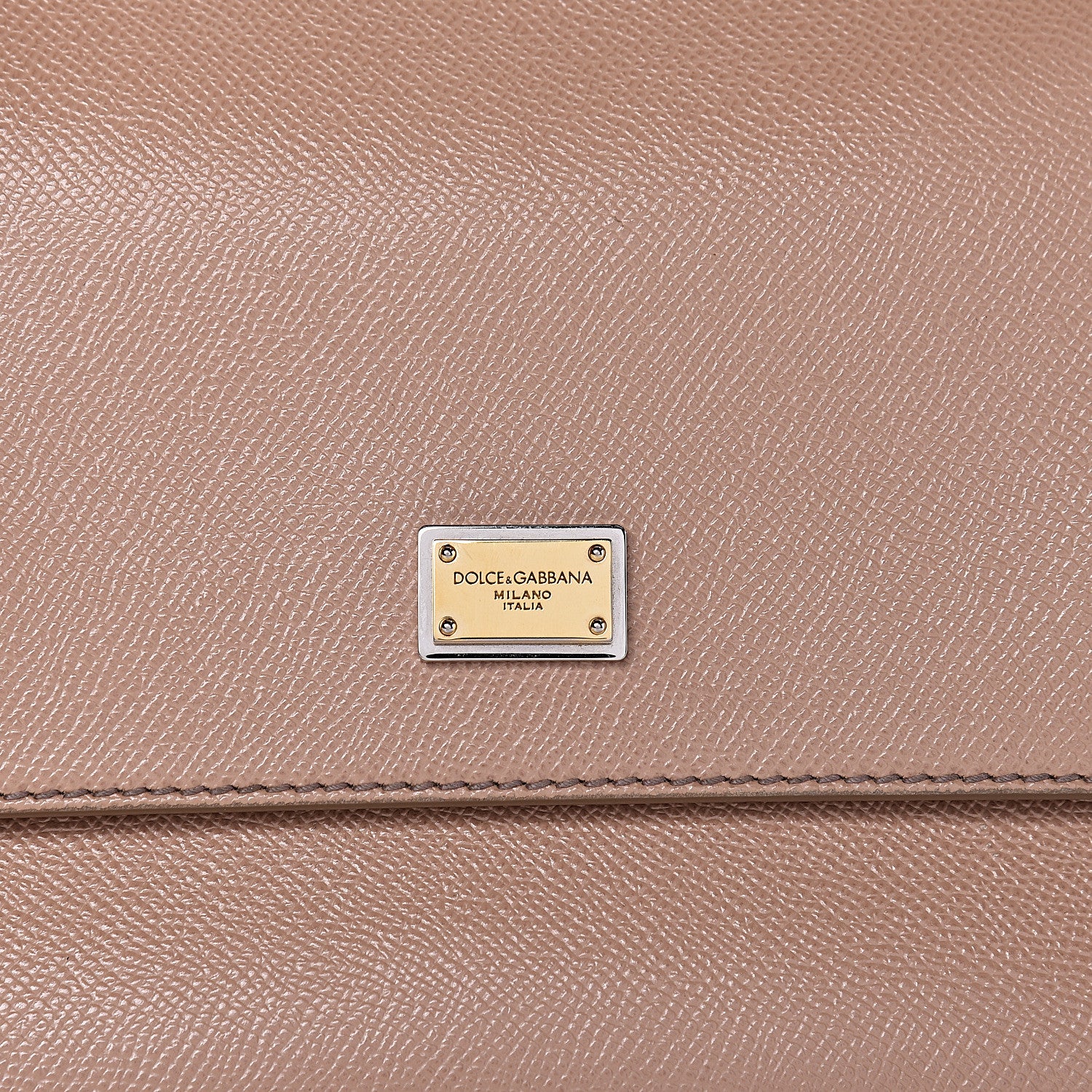 Dolce & Gabbana Dauphine Calfskin Medium Miss Sicily Satchel Tortora Sand 10 of 13