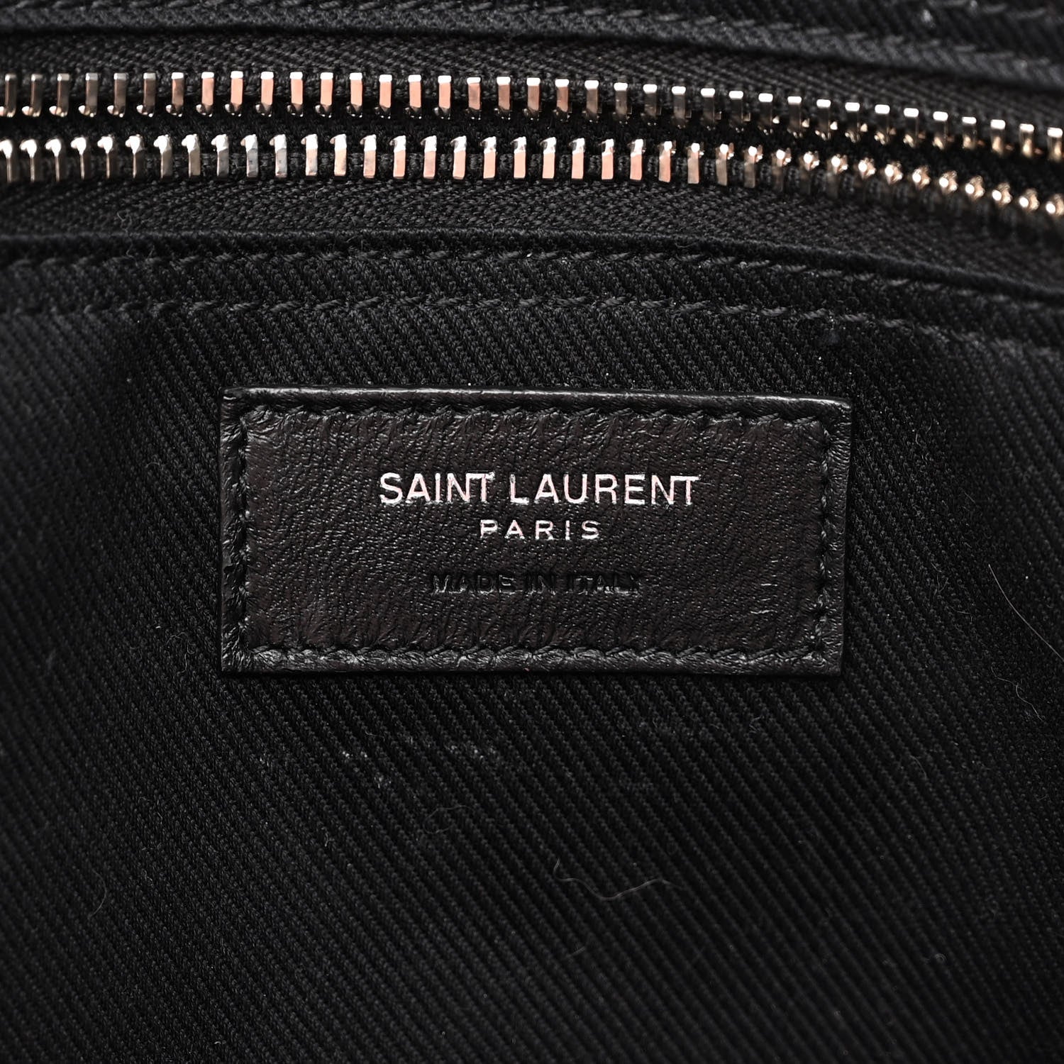Saint Laurent Calfskin Rive Gauche North South Tote Black 6 of 12