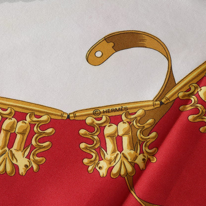 Hermes Silk Mousseline Les Cavaliers D'Or Scarf 90 5 of 6