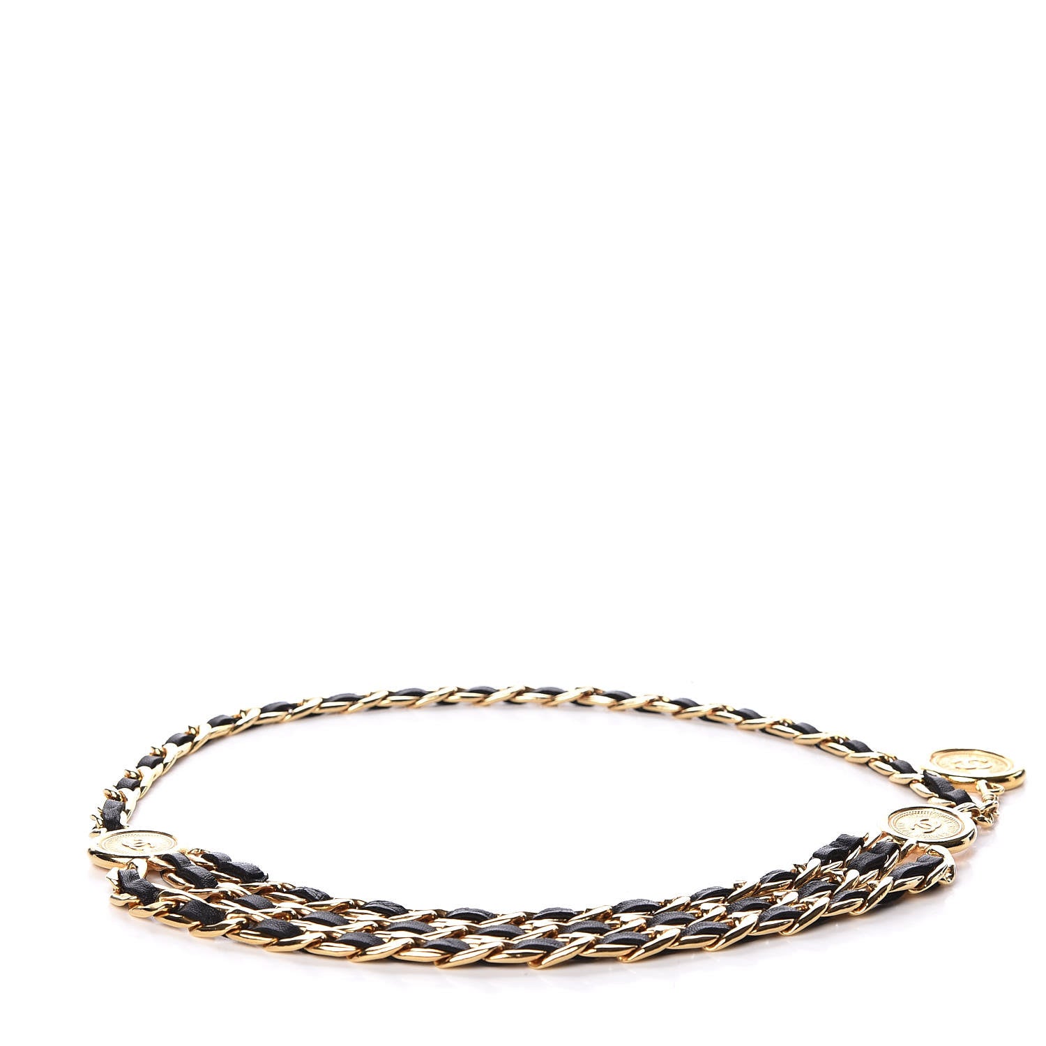Chanel Lambskin Triple Chain Link CC Belt Gold 1 of 7