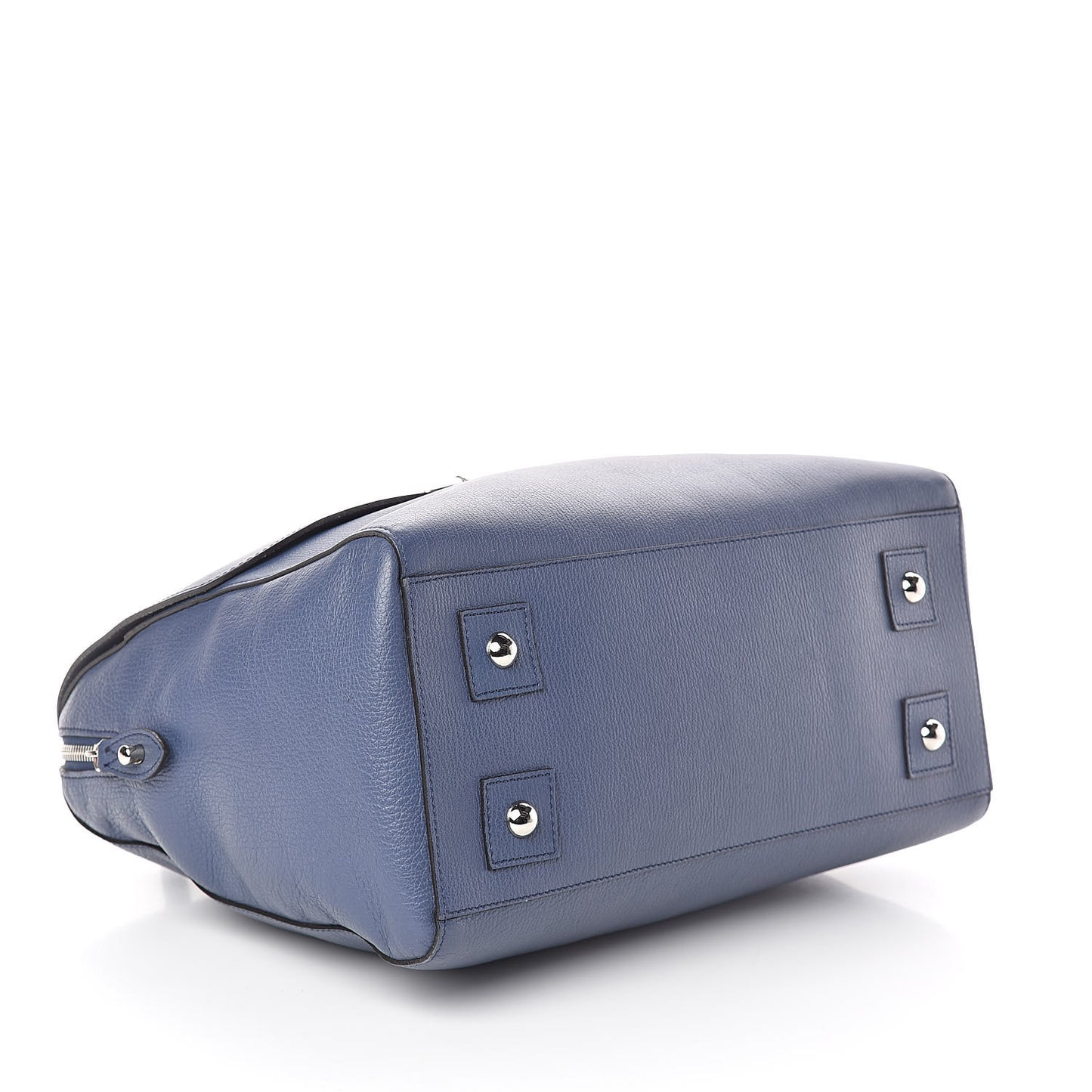 Grainy Leather Large Del Rey Satchel Slate Blue