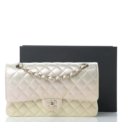 Chanel Iridescent Lambskin Quilted Medium Double Flap Ivory 11 of 11