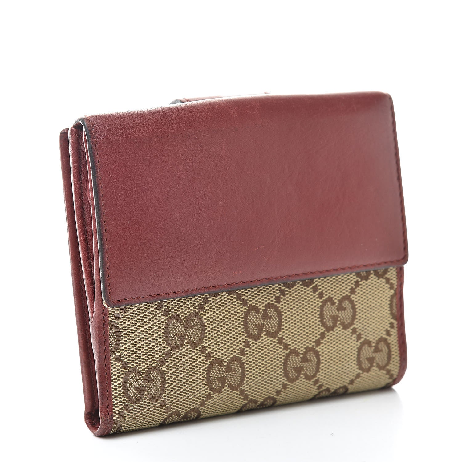 Gucci Monogram Heart French Wallet Red 3 of 16