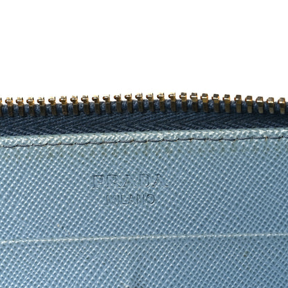Prada Saffiano Fiocco Bow Zip Around Wallet Fiordaliso 6 of 8