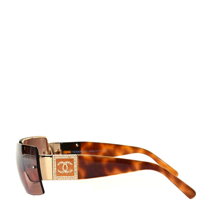 Chanel Tortoise Crystal CC Logo Sunglasses 4095-B 3 of 7