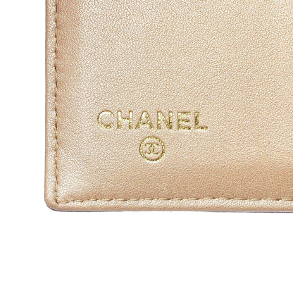 Chanel Lambskin Embossed Camellia French Wallet Fuchsia 7 of 12