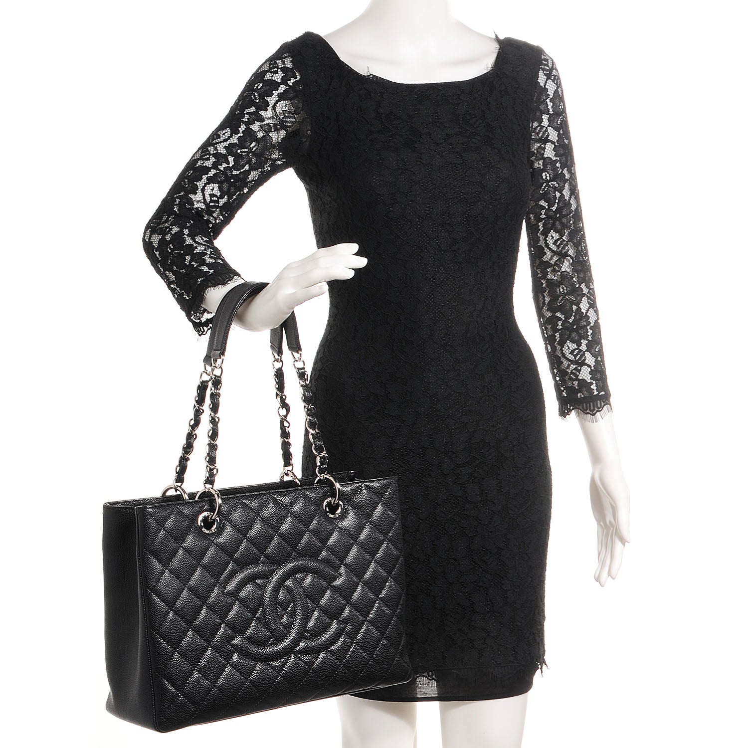 Chanel Caviar Grand Shopping Tote GST Black 2 of 7