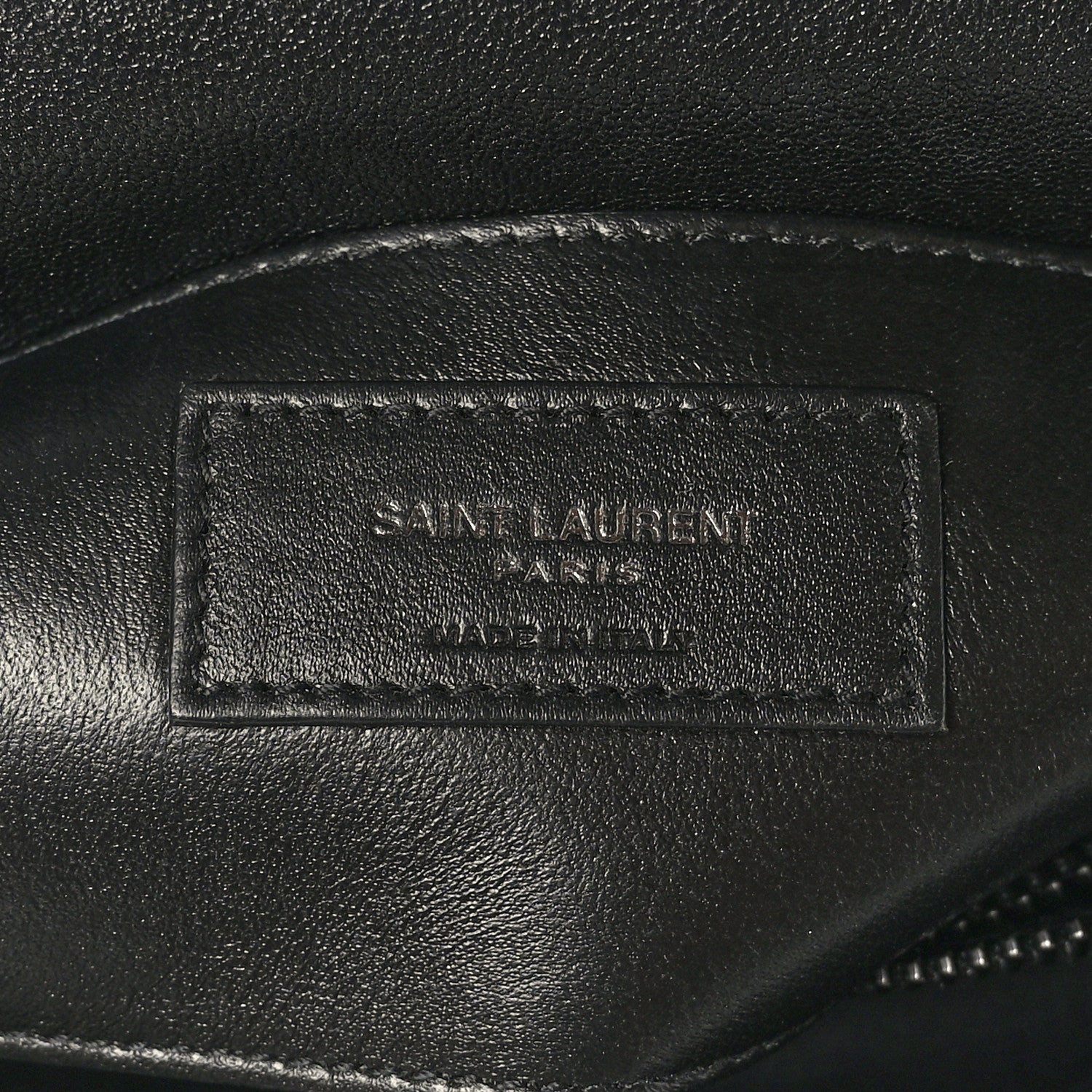 Saint Laurent Sheepskin Matelasse Chevron Monogram Monochrome Medium College Bag Black 6 of 10
