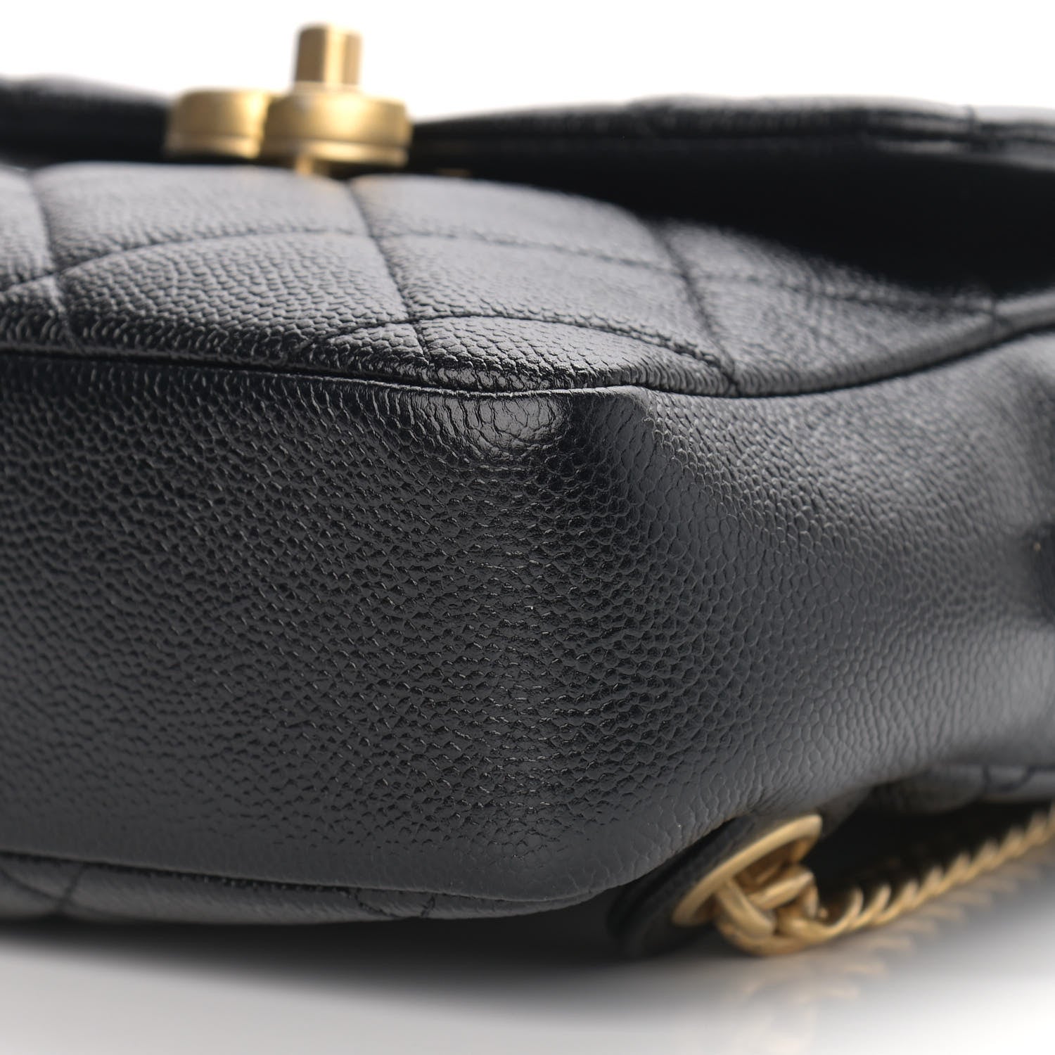 Chanel Shiny Caviar Quilted Chain Melody Backpack Black 9 of 9