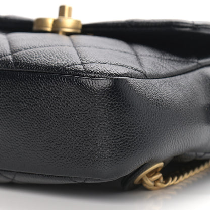 Chanel Shiny Caviar Quilted Chain Melody Backpack Black 9 of 9