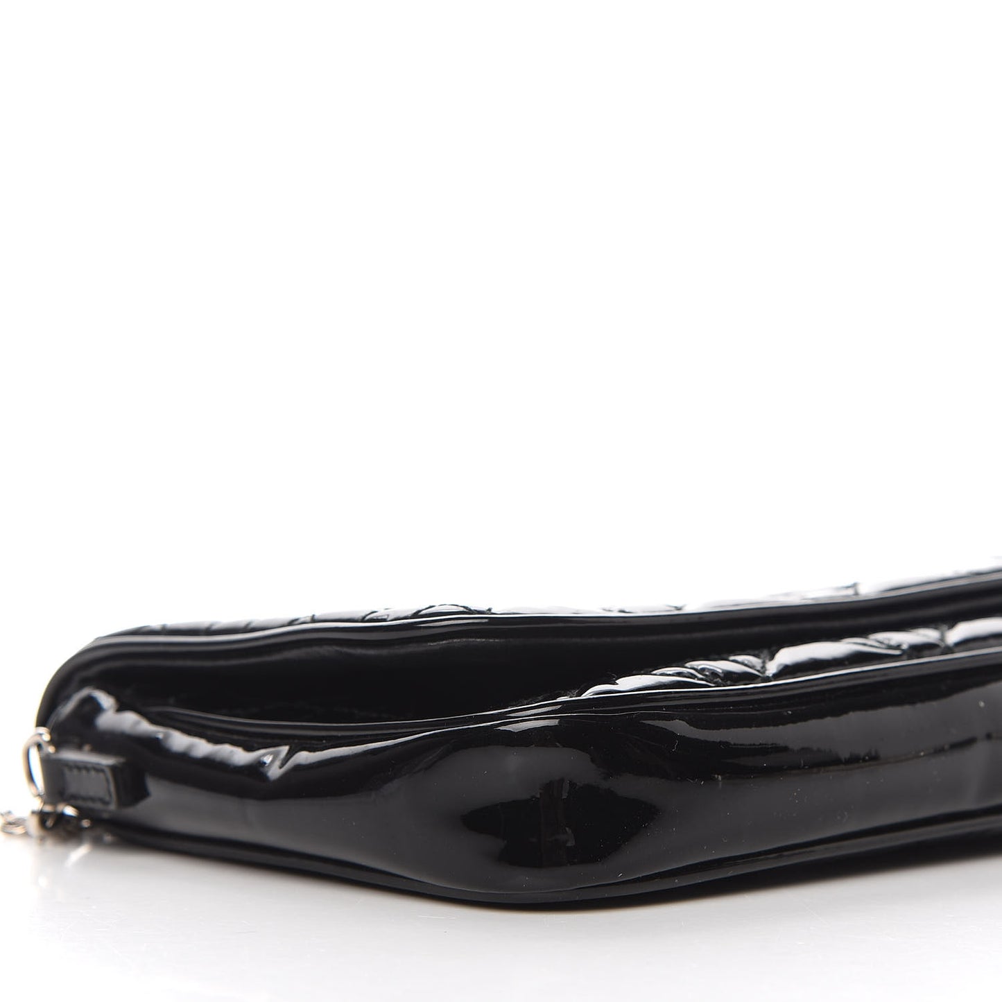 Patent Cannage Wallet on Chain Pouch Black