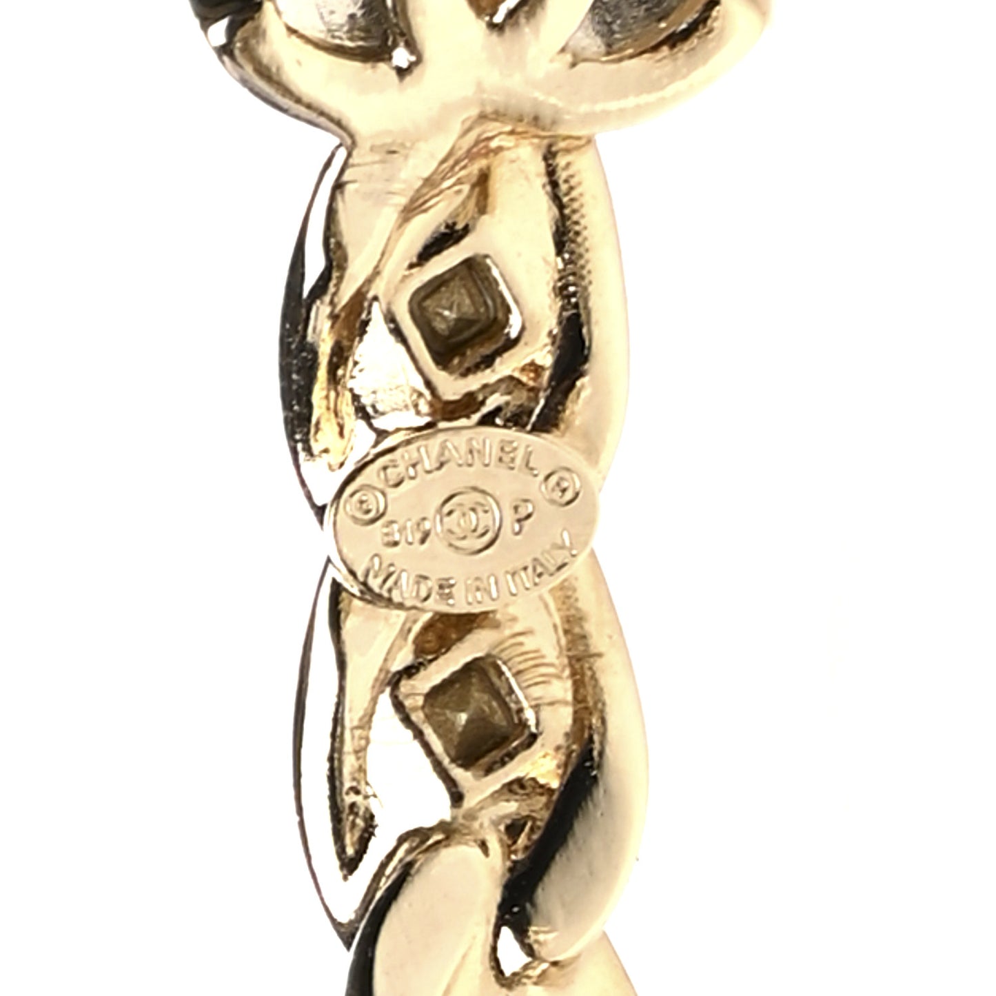 Crystal CC Hoop Earrings Gold