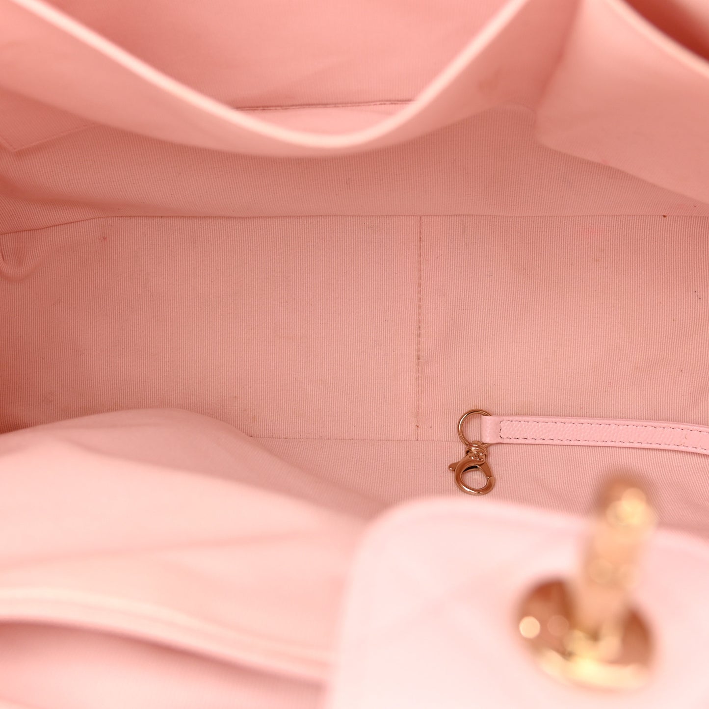 Caviar Quilted Large Classic Shopping Tote Light Pink