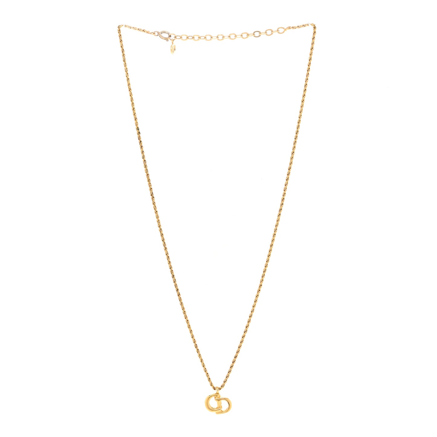 Metal CD Necklace Gold
